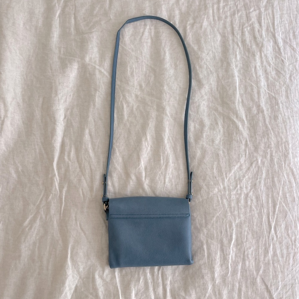 Blue Leather Crossbody - Picture 6 of 7